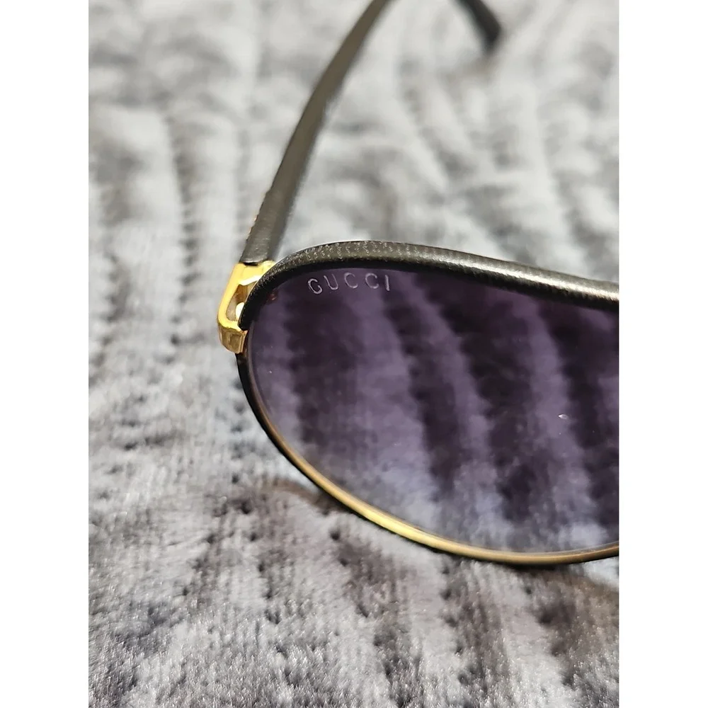 GUCCI Sunglasses Teardrop Black Gold Men's GG2887 S